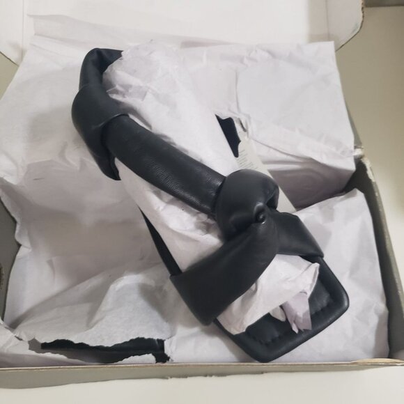 New H&M Genuine Leather Sandals in Black -‎ Size US 4.5 - Picture 4 of 10